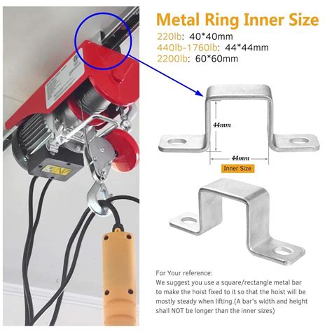 hoisting metal brackets|mounting brackets for hoists.